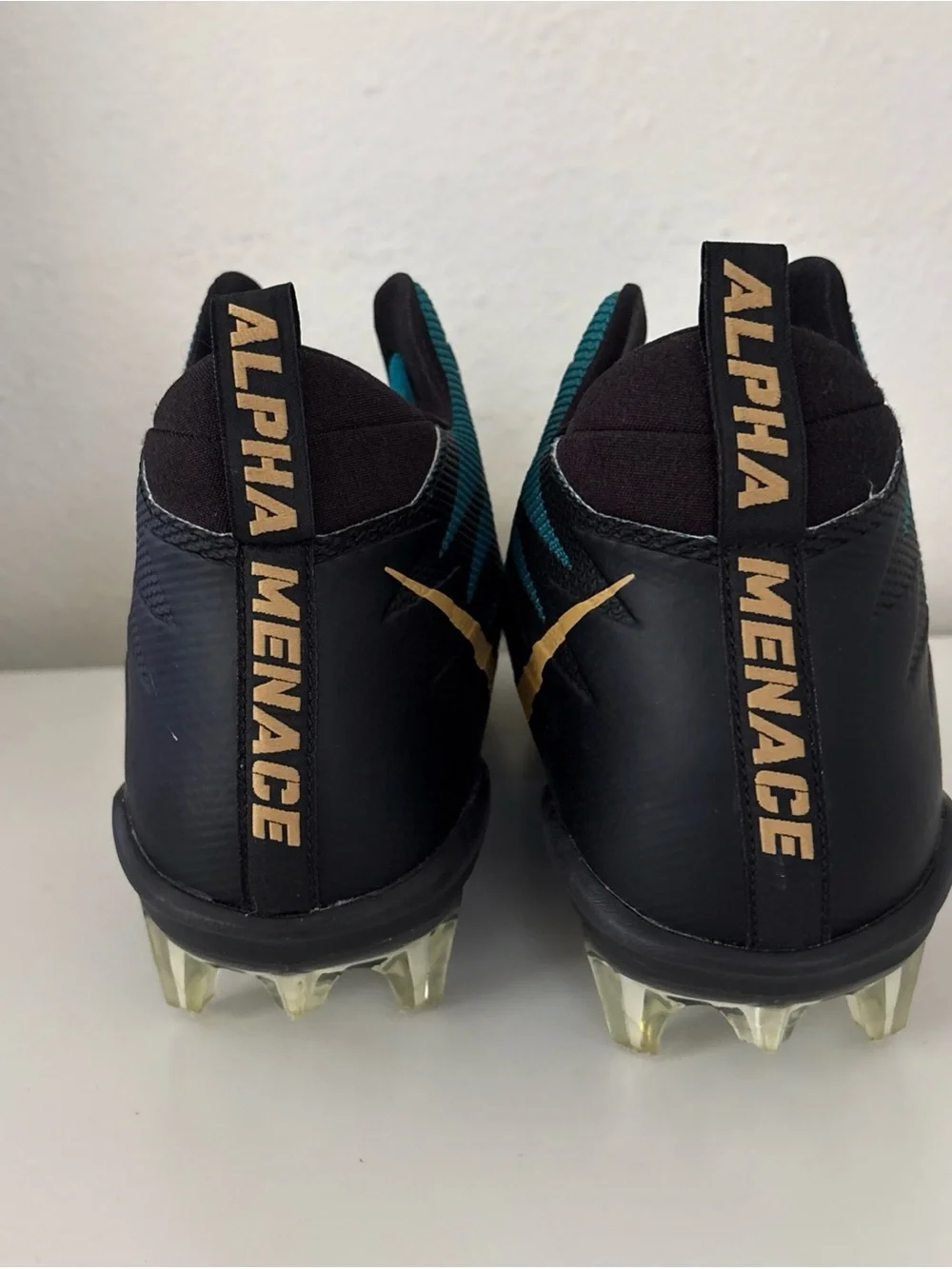 Nike NFL Jacksonville Jaguars Men’s Teal Gold Football Athletic Cleats size 13
